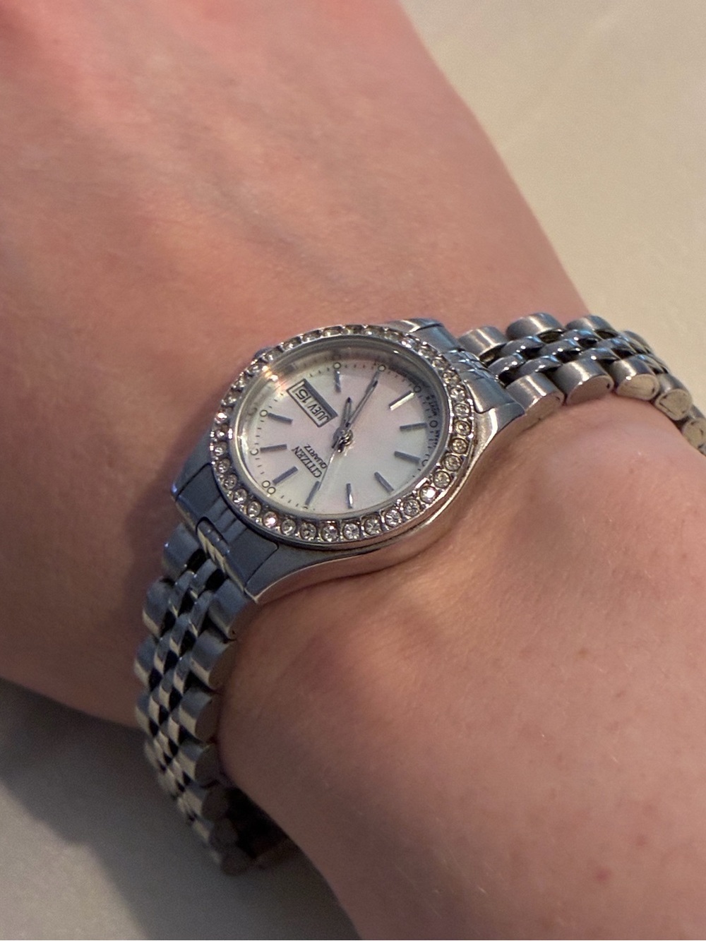Citizen mother of pearl watch